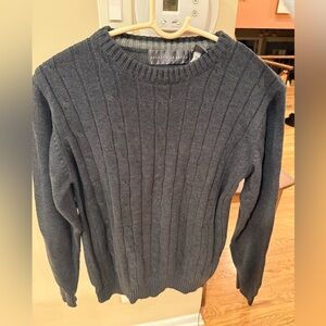 Oscar de la Renta Cable Knit Sweater – Charcoal Gray – Size S